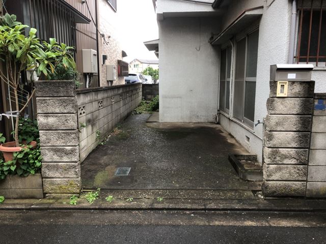 東京都葛飾区細田の戸建て内・外不用品回収後の様子です。